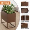 Kumasinova Raised Garden Bed,Metal Rectangular Planter with Shelves and Drainage Holes,Outdoor Garden Planter Box for Plants,Flowers - 4 of 4