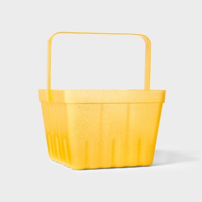Easter Plastic Berry Basket Yellow - Spritz™