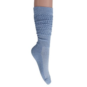 Women’s Premium Slouchy Scrunch Socks – 1 Pair, Soft Cotton Boot Socks, Knee-High or Crew, Shoe Size 5-10 - 1 of 1