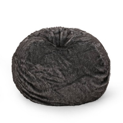 52" Schley Modern Glam Short Faux Fur Bean Bag - Christopher Knight Home