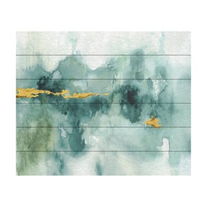 Trademark Fine Art Lisa Audit My Greenhouse Abstract I Crop Blue Wood Slat Art - 1 of 4