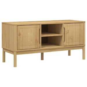 vidaXL TV Stand Entertainment Center Media Unit Furniture Solid Pine Wood - 1 of 4