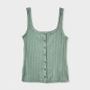 Women's Pointelle Button-Front Tank Top - Universal Thread™ - 4 of 4