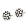 Chisel Stainless Steel Antiqued and Polished Soccer Ball Stud Earrings - 4 of 4