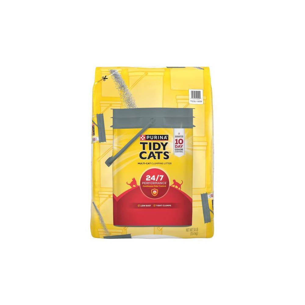 Tidy Cats 24/7 Performance Clumping and Odor Control Pail Refill Cat Litter - 34lbs
