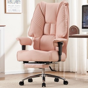 Efomao Big and Tall Office Chair 400lbs, PU Leather High Back Executive Office Chair with Footrest - 1 of 1