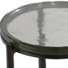 Uttermost Eternity Glass and Aluminum Accent Table – Contemporary 22.5" Tall - 4 of 4