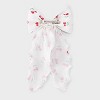 Textured Chiffon Cherry Bow Hair Barrette - Wild Fable™ White - 2 of 3