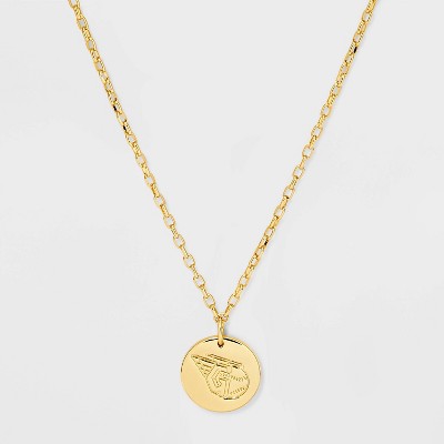 Bijoux Sport By Luv Aj Mlb Gold Plated Brass Round Coin Necklace ...