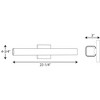 Progress Lighting, Beam Collection, 1-Light Linear LED Bath, Brushed Nickel, Opal Glass Shade - 2 of 4