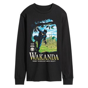 Men's - Marvel - Black Panther Wakanda Destination Long Sleeve Graphic T-Shirt - 1 of 4