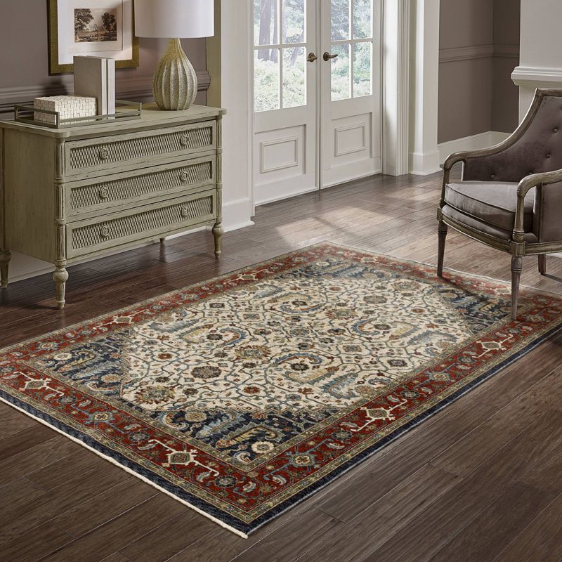 Arya Bordered Persian Indoor Area Rug Red - Captiv8e Designs, 3 of 13