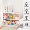 Hachikiko 35.4" L White Kids Bookshelf with Toy Storage Cubby, Children's Toy Shelf for Bedroom, Playroom, Kindergarten - 3 of 4