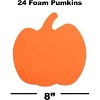 4E's Novelty 24 Pack Large Foam Pumpkins for Crafts - 8" Cutout Pumpkin for Kids, Halloween Craft Kits for Classroom Fun Halloween Activity - 3 of 4