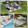 Reversible Outdoor Rug, Waterproof Plastic Straw with Carry Bag, 9' x 12', White & Black Toothed Rhombus - 4 of 4