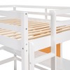 NicBex Twin Size Bunk Bed with Desk Loft Bed Pine Frame Bed Frame with Writing Board, Lockers, Guardrails and Ladder, No Box Spring Required - 4 of 4