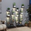 Tangkula 2PCS 58" Tall 8-Tier Corner Metal Plant Shelf for Multiple Plants Living Room - 2 of 4