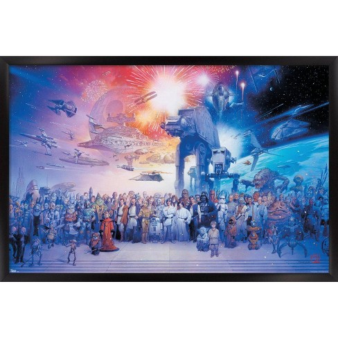 Star Wars - Darth Vader Framed Poster Trends International : Target