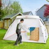 VEVOR Portable Paint Booth, Larger Spray Paint Tent with Built-in Floor & Mesh Screen, Painting Tent Station, 10x7x6ft Spray Paint Shelter, White - 2 of 4