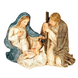 Dicksons Weathered Whitewash Holy Family 5 x 6.25 Resin Decorative Tabletop Figurine - 1 of 2