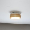 Rennnsan Vastrae 7" W Hardwired Circle Round Wooden Country LED Dimmable Wall Sconce Flush Mount in Beige - 3 of 4