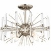Eris 12.75" 4 Light Semi Flush Light with Optical Crystal in Polished Nickel - 2 of 3
