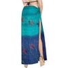 LA LEELA Women's Beachwear Sarong Bikini Skirt Swim Cover Up Swimwear Summer Wraps Swimsuit Beach Wrap Coverups for Women One Size Blue,Tie Dye - 4 of 4
