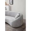 93" Minimalist Curved 3-Seater Sofa, Chenille Velvet Upholstered Cloud Couch with Tight Curved Back for Living Room, Apartment,Office - 2 of 4