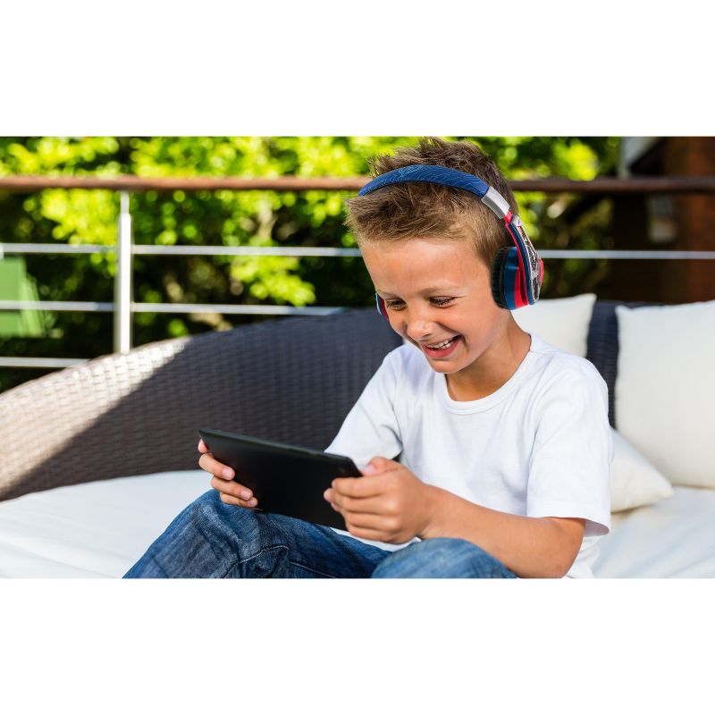 eKids Marvel Avengers Bluetooth Headphones for Kids, Over Ear Headphones with Microphone -  Blue (AV-B52.EXV22), 5 of 6