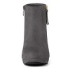 Allegra K Women's Round Toe Side Zip Low Platform Chunky Heel Ankle Booties - 3 of 4