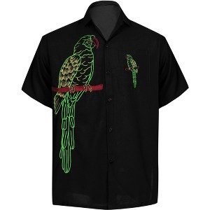 LA LEELA Men's Beach Cruise Holidays Shirts Casual Button Down Shirts For Men Summer Vacation Aloha Tops Hawaiian Shirt - 1 of 4