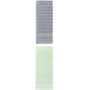 REGALWOVEN Striped Pattern Bathroom Hand Towels 14" x 30" 2 Pcs - 1 of 4