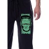 Universal Monsters Mens' Frankenstein Halloween Sleep Jogger Pajama Pants Black - 2 of 3