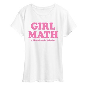 Women's - Instant Message - Girl Math Delusion Short Sleeve Graphic T-Shirt - 1 of 4