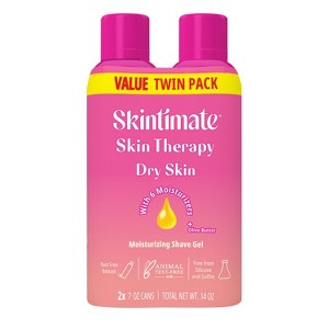 Skintimate Skin Therapy Dry Skin Women's Shave Gel - 7oz/2pk - 1 of 4