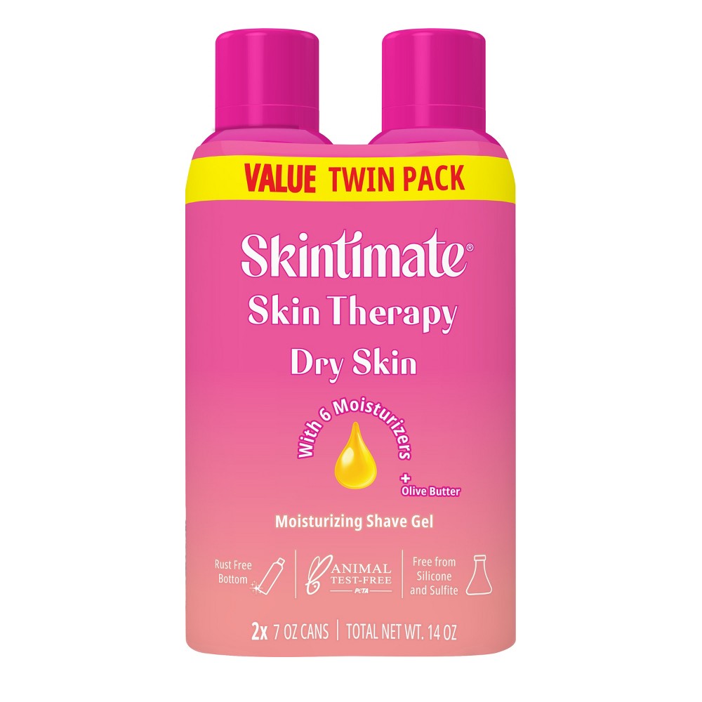 Skintimate Skin Therapy Dry Skin Womens Shave Gel - 7oz/2pk