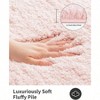 Pink Christmas Bathroom Rugs Super Absorbent Extra Thick Soft Washable Bath Mat with Rubber for Tub Sink - 3 of 4