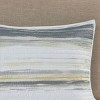 Gulches Series Yellow Modern Coastal Watercolor Stripe Full Queen 6 Piece Printed Quilt Set with Throw Pillows Blanket - 4 of 4