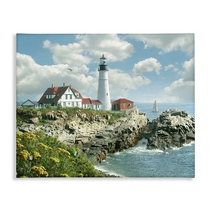 Stupell Industries Portland Lighthouse Peninsula Scene, 20" x 16" - 1 of 4