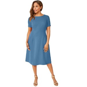 Jessica London Women's Plus Size Fit & Flare Dress - 1 of 4