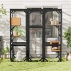 ORRD Outdoor Catio Enclosure - 62.8"L x 32.2"W x 68.5"H, Double Doors, Platforms & 2 Condos for 1-3 Cats, Black/Brown - 4 of 4
