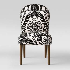 Caracara Rounded Back Dining Chair Black/White Animal Print - Opalhouse , Black & White Animal Print