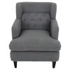 Kumasinova Modern Teddy Fleece Accent Chair, Classic Tufted Backrest, Upholstered Armchair with Birch Legs, Reading Chair for Living Room/Bedroom - 4 of 4