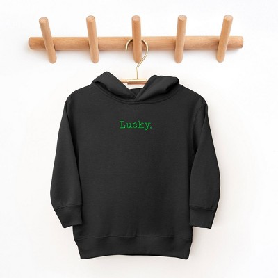 The Juniper Shop Embroidered Lucky Typewriter Toddler Graphic Hoodie