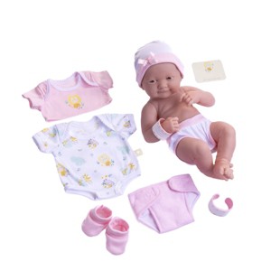 JC Toys La Newborn 14" Baby Doll 8pc - Pink - 1 of 4