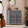 Sorbus Dresser with 9 Drawers - Furniture Storage Chest Tower Unit for Bedroom, Closet, etc - Steel Frame, Wood Top, Fabric Bins - 2 of 4