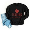 Simply Sage Market Teacher Vibes Cursive Apple Sweatshirt - 3 of 4