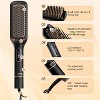 Hair Straightening Brush with LED Display, 6 Temp Settings, Auto-Off Straightener Comb for Women, Anti-Frizz & Fast Heating - 2 of 4