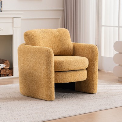 Aukfa Accent Chairs, Oversized Armchair, Mid Century Modern Reading Chair, Ergonomic Comfy Sofa Chair for Office, Apartment