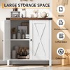 Buffet Cabinet Farmhouse Storage Cabinet with Doors and Shelves, Buffets and Sideboards Entryway Cabinet for Living Room, Dining Room - 4 of 4